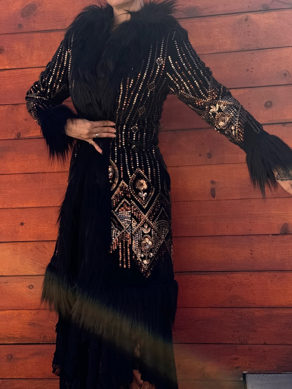 Insane art deco penny lane heavily embellished coat